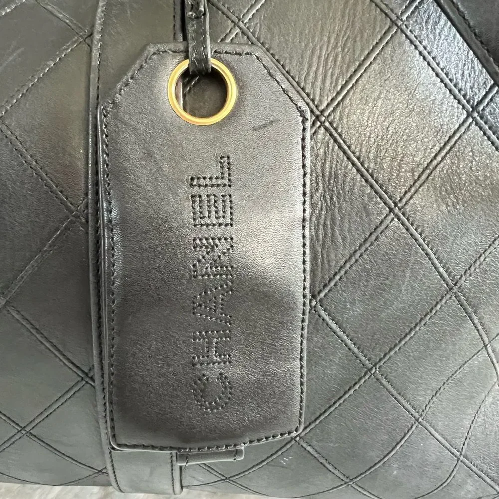 CHANEL Quilted Leather Boston Travel - Weekender Duffle Bag✨✨✨